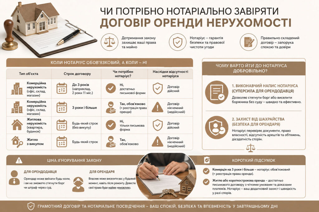 Договір оренди нерухомості - інфографіка